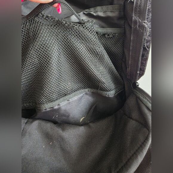 Victorias Secret Pink Logo Velvet Large Campus Backpack Bookbag Black Full Size - Picture 6 of 14